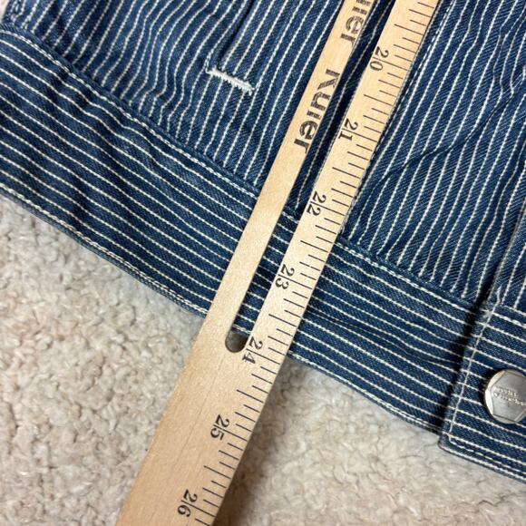 Industry of All Nations Indigo Hickory Stripe Selvedge Denim Jacket IOAN Medium - Picture 5 of 10